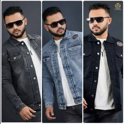 Denim Jacket - Black Ash Blue Combo