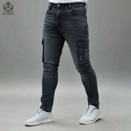 Mens Premium Denim Cargo Pant 6 pocket