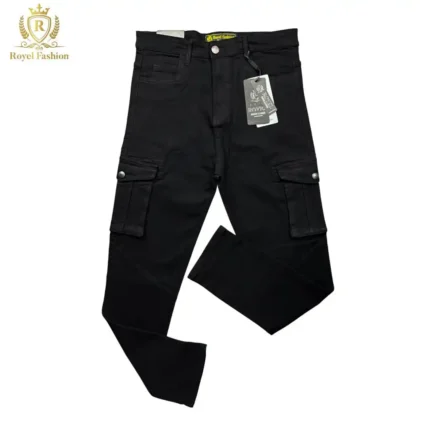 Denim Pants - Black - Cargo