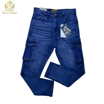 Denim Pants - Deep Blue - Cargo
