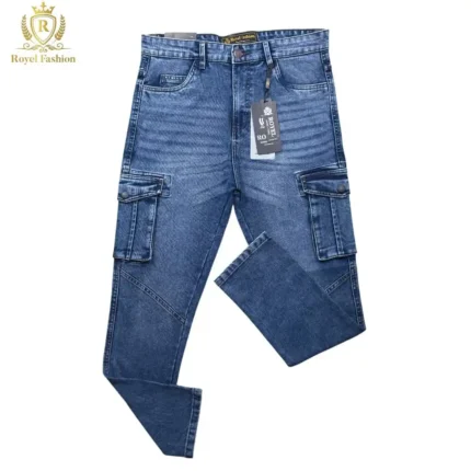 Denim Pants - Light Blue - Cargo