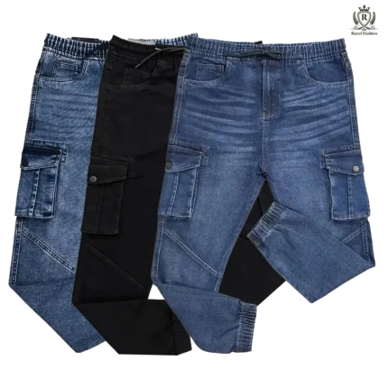 Denim Pants - Combo : Light Blue, Black & Deep Blue Joggers