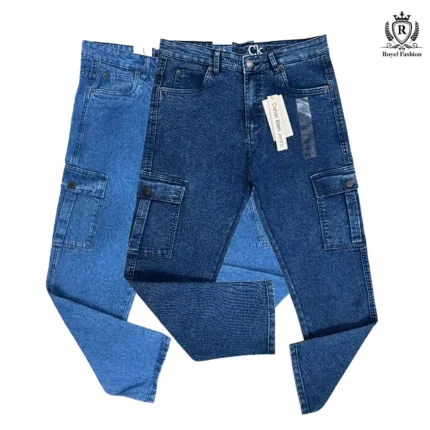 Denim Baggy Pants - Light Blue, Deep Blue