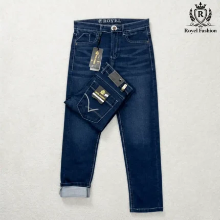 Mens Stylish Premium Denim Pant - Deep Blue