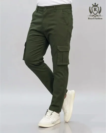 Premium Mens 6 Pocket Cargo Pant - Army green