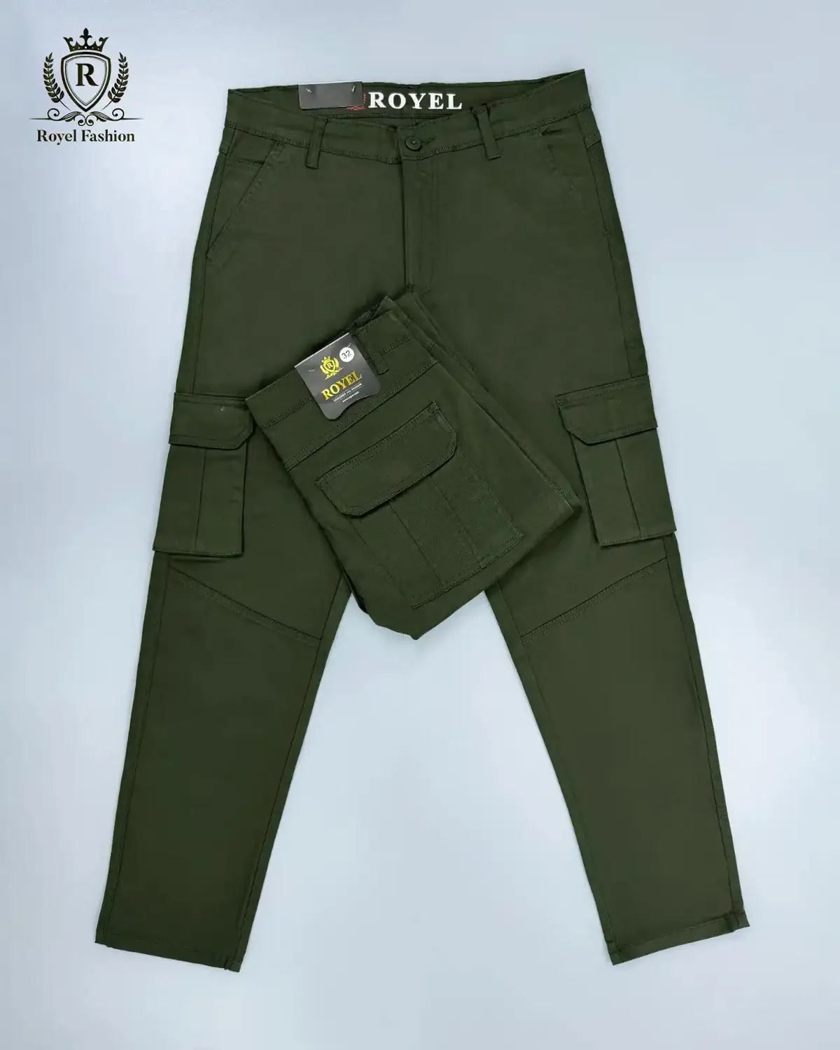 Premium Mens 6 Pocket Cargo Pant - Army green product