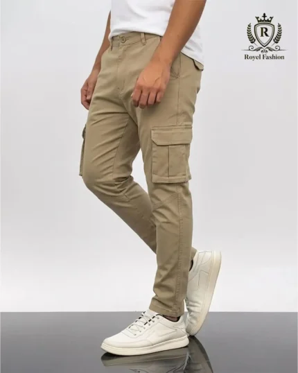 Premium Mens 6 Pocket Cargo Pant - Beige