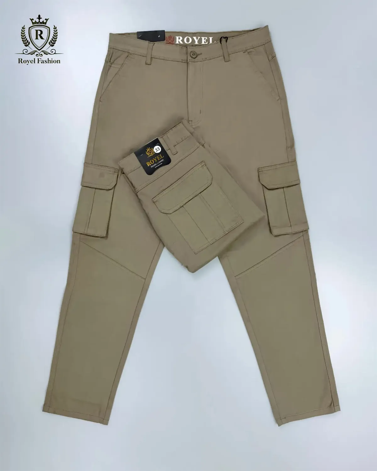 Premium Mens 6 Pocket Cargo Pant - Beige product