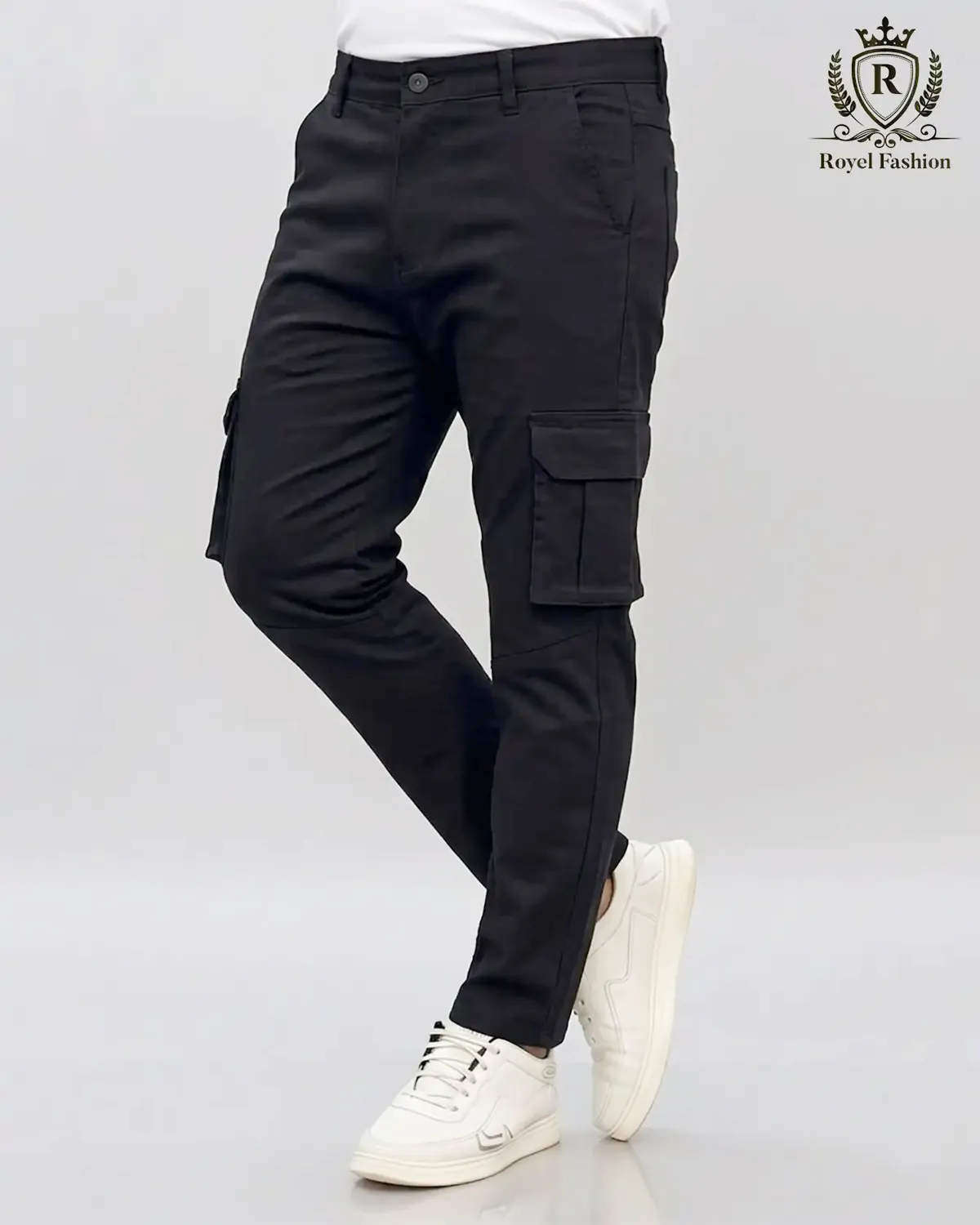 Premium Mens 6 Pocket Cargo Pant - Black