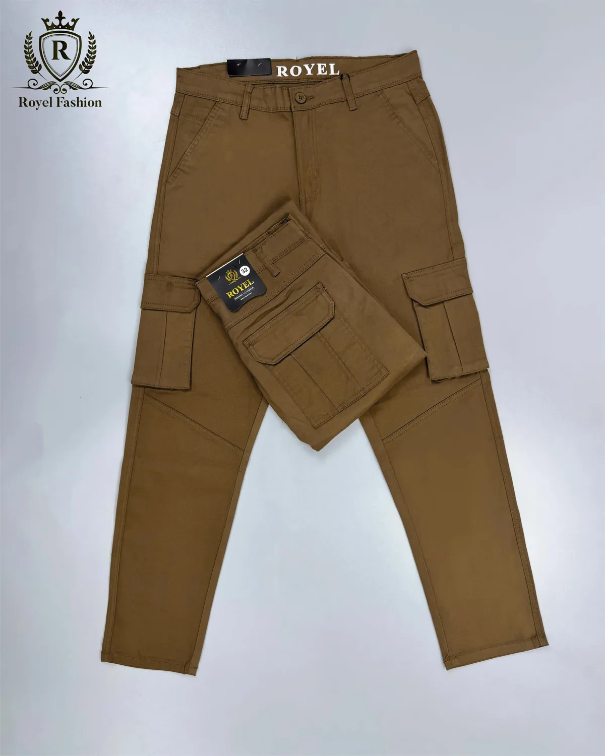 Premium Mens 6 Pocket Cargo Pant - Brown product