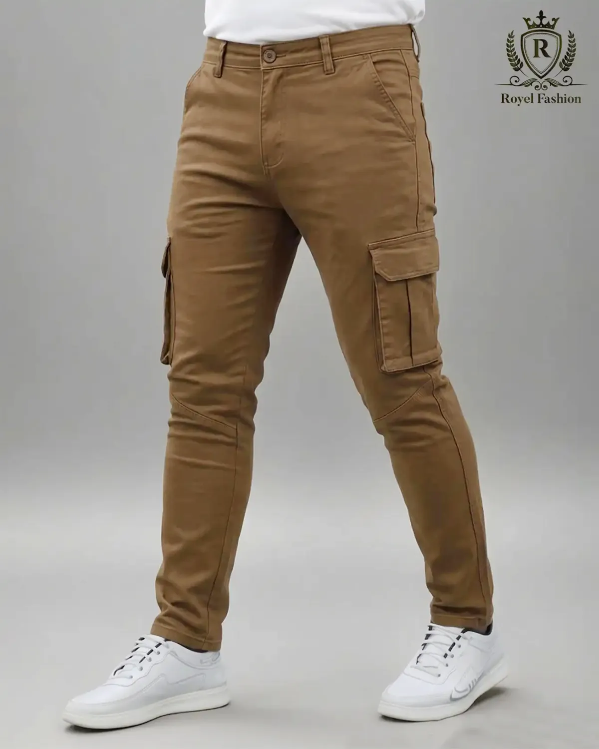 Premium Mens 6 Pocket Cargo Pant - Brown