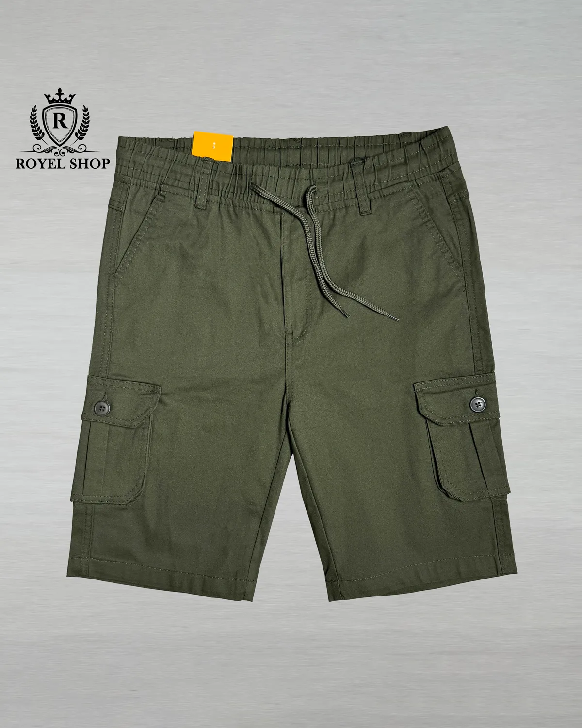 Men's Gabardine Cargo Short Pant Army Green p