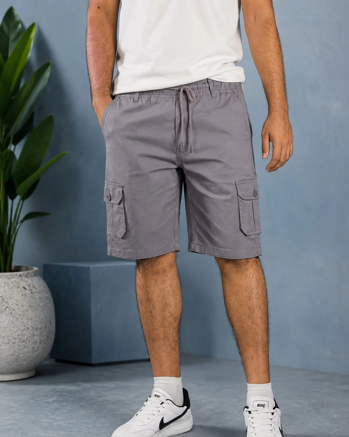 Men's Gabardine Cargo Short Pant grey M